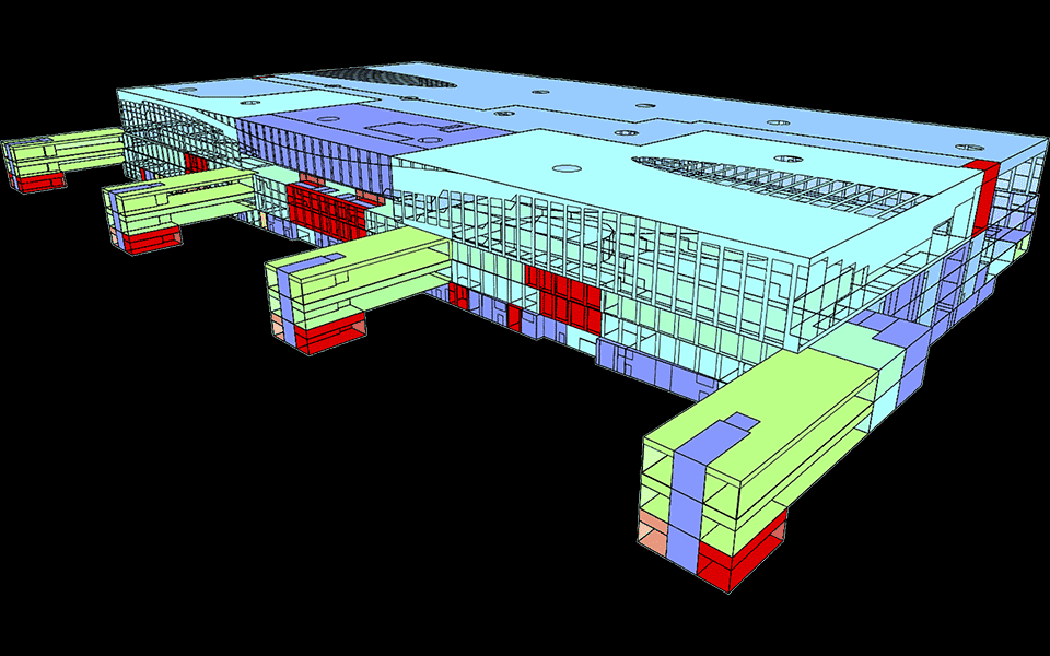 3D-Gebäudeinformationsmodellierungs-(BIM)-Simulation